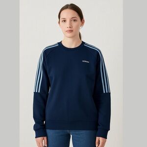 Adidas original cotton blend Crewneck sweatshirt black white women Sz XL